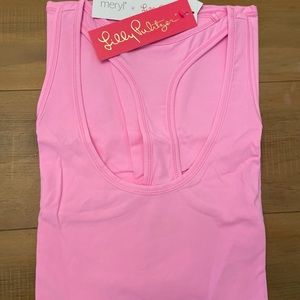 Lilly Pulitzer Luxletic Racer back tank UPF 50+ pink size medium